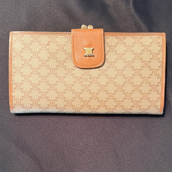 Celine Beige and Cognac Women's Wallet - Picture 2 of 7